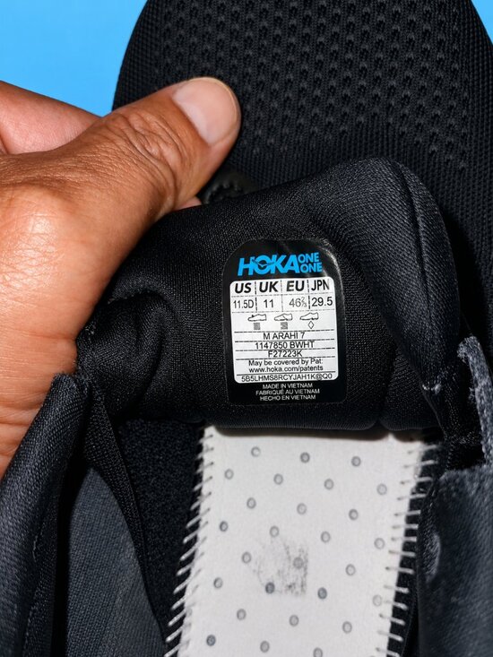 HOKA Arahi 7 Men’s Running Shoes Size 11.5D Black White Athletic Sneakers main image 11